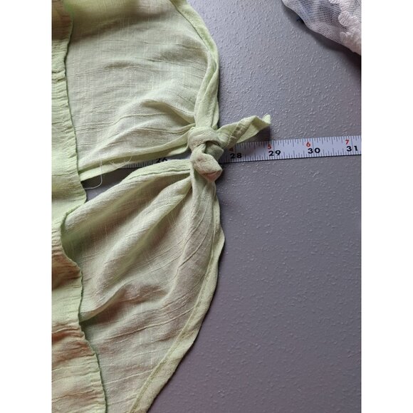 Zac & Rachel Women Tunic Top L Ombre Button Up Lightweight Summer Tie Front Boho - Picture 6 of 6